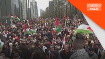 Kekejaman Zionis: 10,000 sertai demonstrasi untuk Gaza di Belgium
