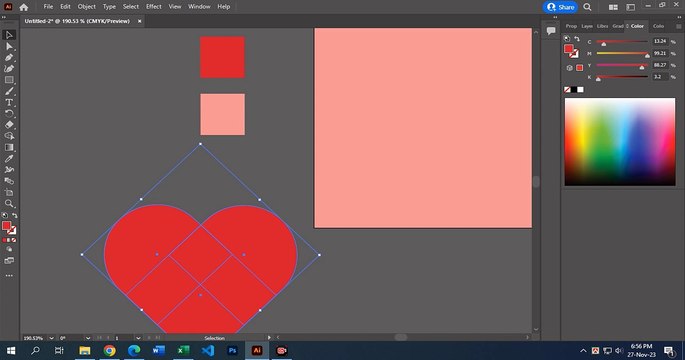 How To Make 3D Inflated Effect In Adobe Illustrator । Heart Effect। Easy #adobeillustrator