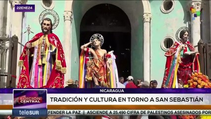 Nicaragüenses celebran la tradicional fiesta de San Sebastián