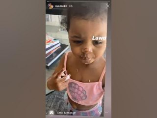 Cardi B Goes On Mom Duty After Kulture Gets Ice Cream On Herself