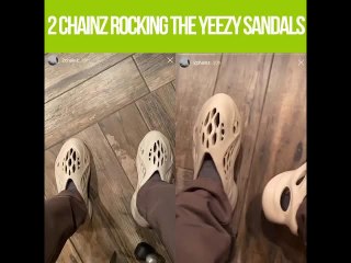 2 Chainz Rocks Yeezy Sandals