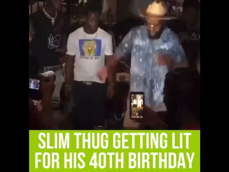Slim Thug Dances For 40th Birthday