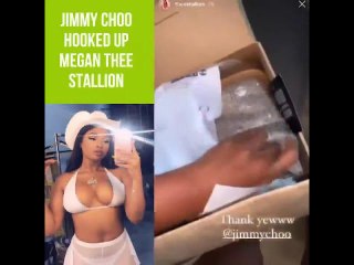 Megan Thee Stallion Gets Jimmy Choo Crystal Boots