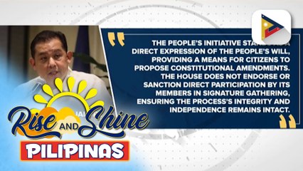 House Speaker Romualdez, muling nanindigan na hindi niya inendorso ang People's Initiative kaugnay ng Charter Change
