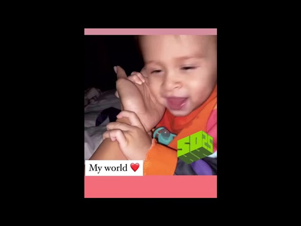Chris Brown’s Son Aero Drools All Over Ammika Harris’ Hand