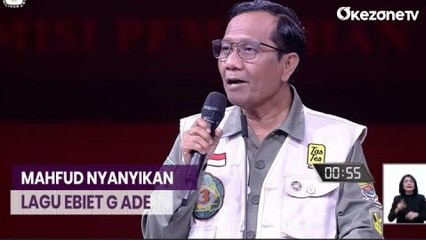 Tutup Debat Cawapres, Mahfud MD Nyanyikan Lagu Ebiet G Ade