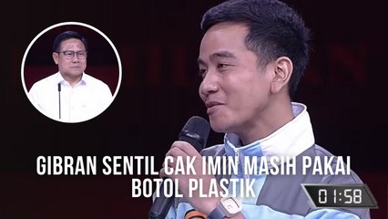 Muhaimin Iskandar (Cak Imin) Dapat Sindiran Menohok Dari Gibran. Bertanya Soal Lingkungan Hidup Tetapi Masih Menggunakan Botol Plastik