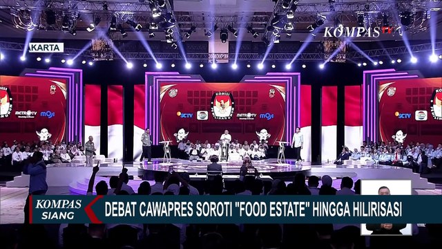 Debat Cawapres Kedua Pilpres 2024 Soroti Food Estate hingga Program Hilirisasi