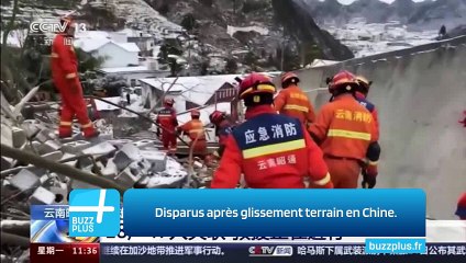 Disparus après glissement terrain en Chine.