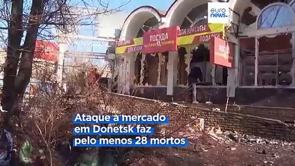 Download Video: Forças armadas ucranianas negam responsabilidade no ataque a mercado de Donetsk