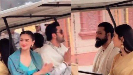 Ram Mandir Pran Pratishtha: Alia Ranbir Katrina Vicky Kaushal Together Entry, Inside Video..