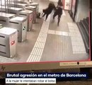 Vean las impactantes imágenes de un brutal robo en Barcelona