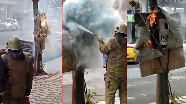 Elektrik panosu bomba gibi patladı