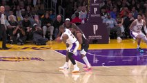 LeBron with the no-look dime for Wood
