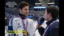 FRA - Hockey sur glace Interview Valentin Grossetête # 16 Attaquant des Bruleurs de loups Grenoble, 21/01/2024 (Finale Coupe de France – Dunkerque VS Grenoble)