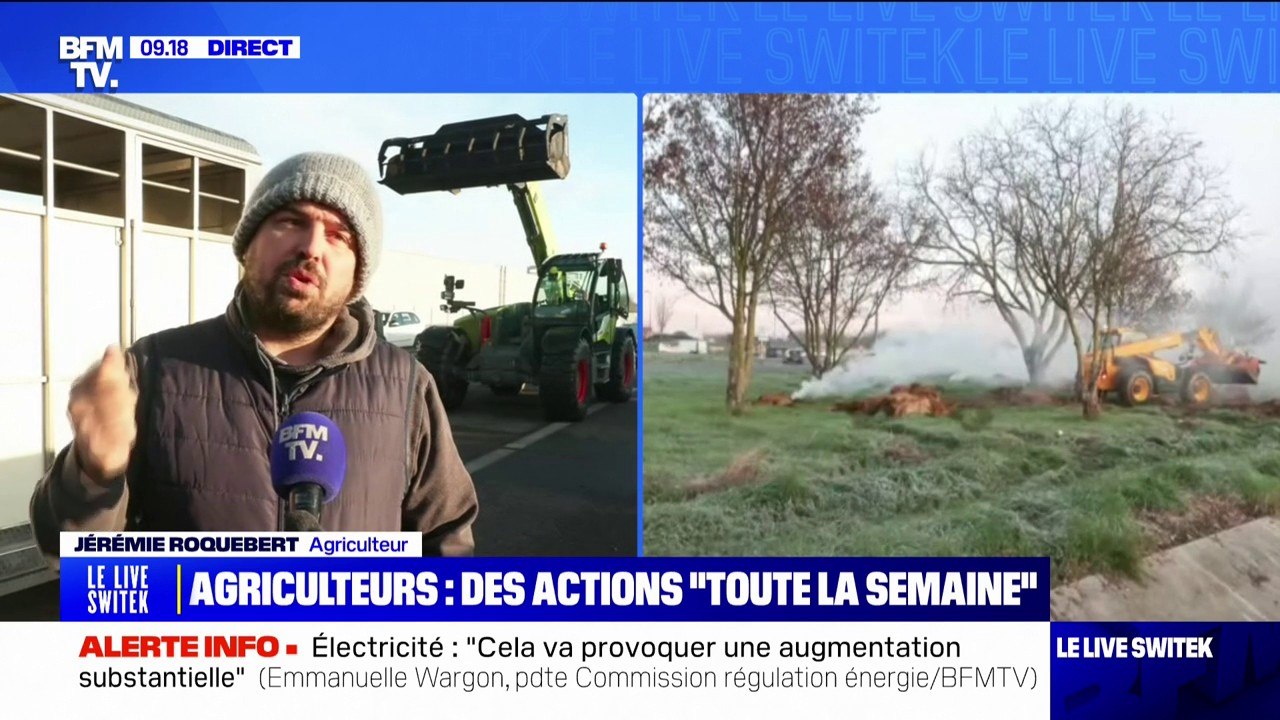 Blocage des agriculteurs: l'incendie sur l'A64 est désormais maîtrisé