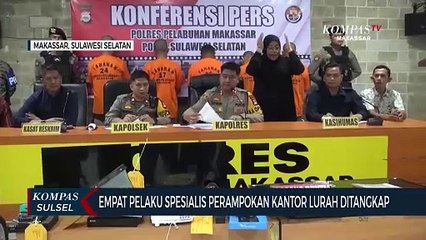 Empat Pelaku Spesialis Perampokan Kantor Lurah Ditangkap