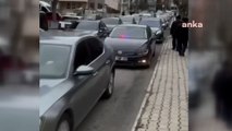 Turgut Altınok'un Polatlı'daki seçim çalışmalarında çakarlı, sirenli sivil araçlar dikkat çekti
