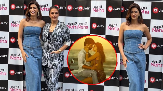 Kriti Robotic Sanon Spotted At Neha Dhupia's Popular Chat Show Shoot For Film Promotions