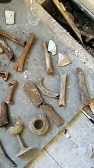 Durante remodelações em casa de banho, descobre ossos debaixo do chão