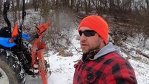 Fransgard Tractor Winch Pulls Down Half The Hillside | LS Tractor Bucking Logs To The Woodyard