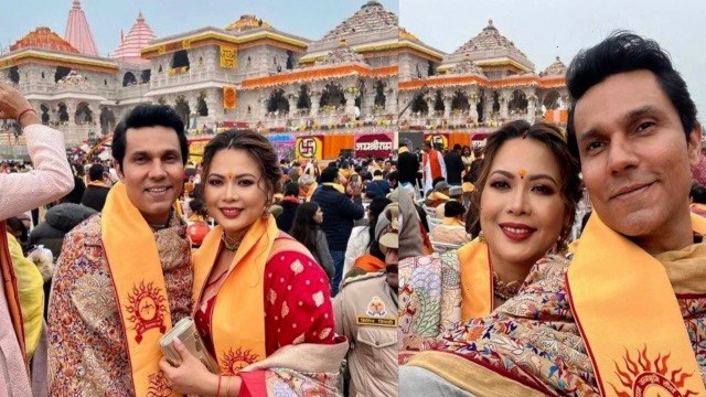 Ram Mandir Pran Pratishtha: Randeep Hooda Wife Lin Laishram Ram Mandir Inside Pose देते Viral...