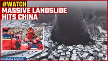 China: Massive landslide wipes out fields and houses, 47 buried and over 200 evacuated | Oneindia