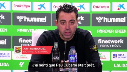 Xavi : "J'ai senti que Pau Cubarsi était prêt"