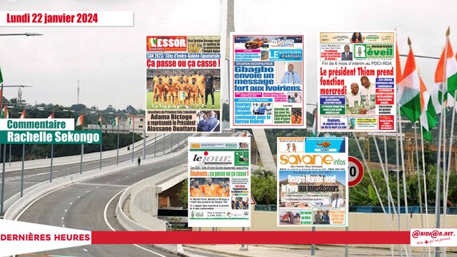 Titrologie du lundi 22 janvier 2024:Côte d'Ivoire-Guinée équatoriale,ça passe ou ça casse
