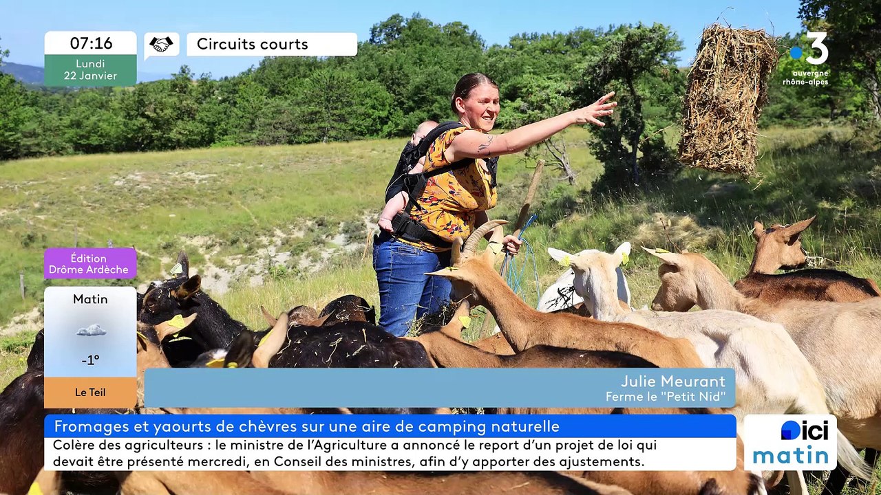 À Mirabel et Blacons,"La Ferme le petit Nid", ses yaourts, fromages de chèvre, charcuteries et viandes de porc