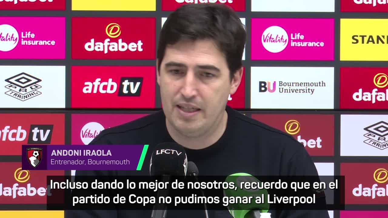 Andoni Iraola se rinde al Liverpool: "Están marcando las diferencias"