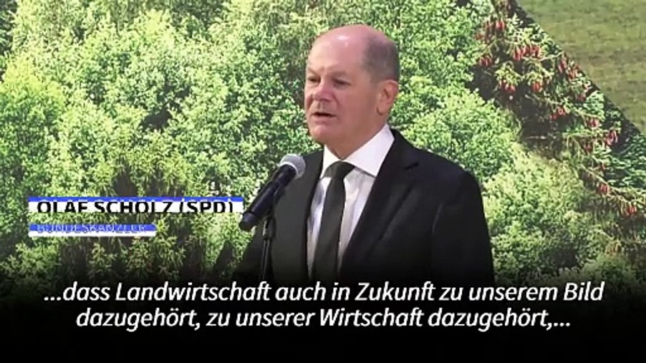 Scholz: Veränderungen in der Landwirtschaft müssen 'behutsam' sein