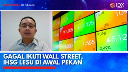 Gagal Ikuti Wall Street, IHSG Lesu di Awal Pekan