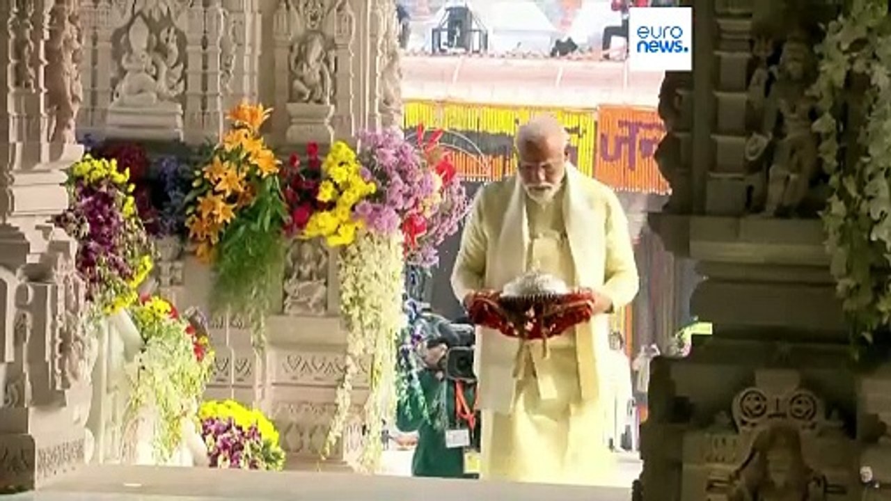 Indien: Modi weiht umstrittenen Hindu-Tempel mit blutiger Geschichte ein