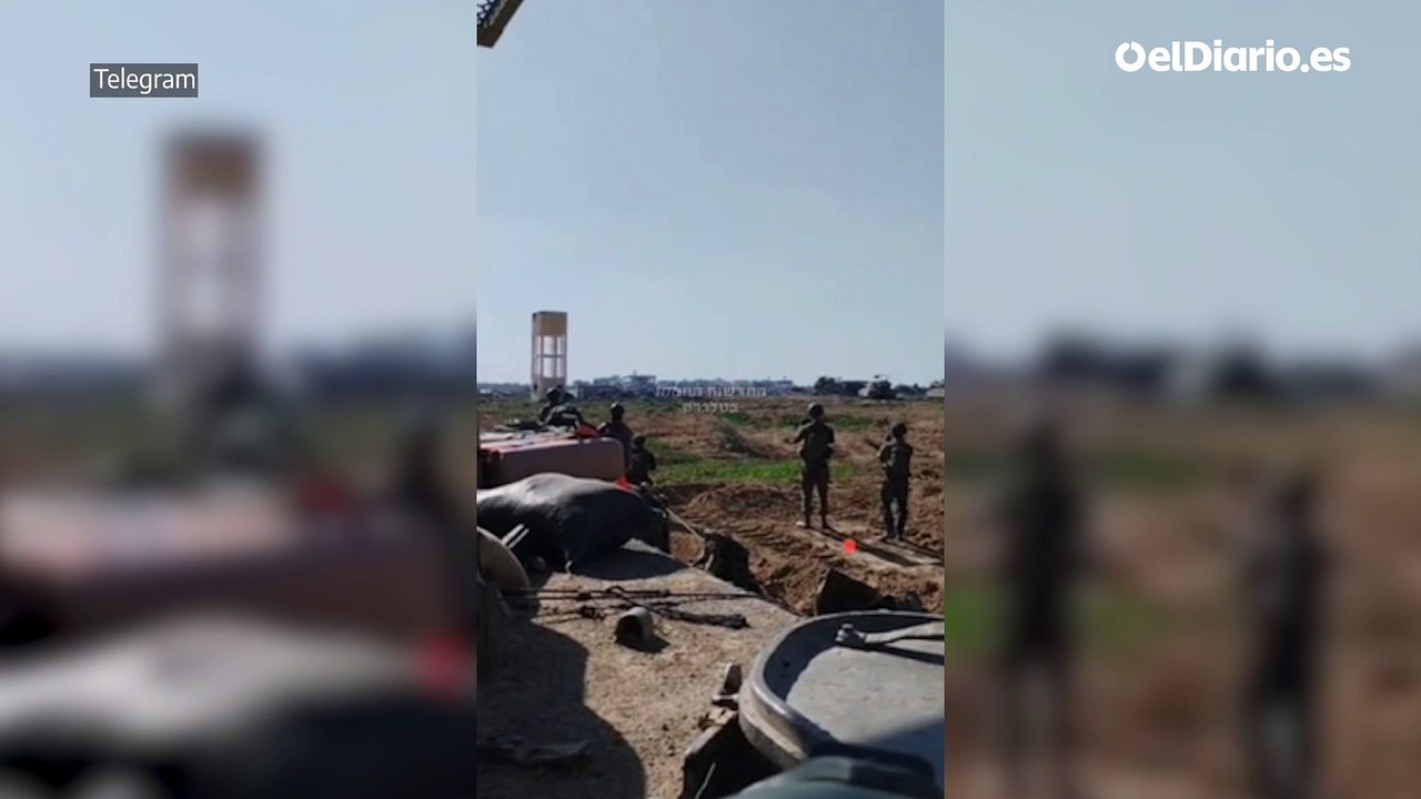 Destrucción de un barrio en Gaza por soldados israelíes