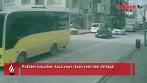 Polisten kaçarken kaza yaptı, kaza yerinden de kaçtı