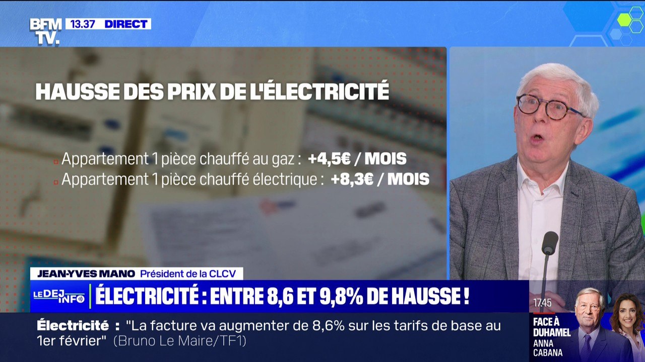 Jean-Yves Mano, président de la CLCV, sur la hausse des prix de l'électricité: " 50%  des Français doivent faire des choix entre les dépenses essentielles et le reste"