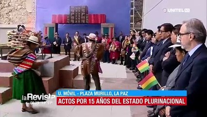 Arce y Choquehuanca dieron inicio a los actos por el Día del Estado Plurinacional en La Paz