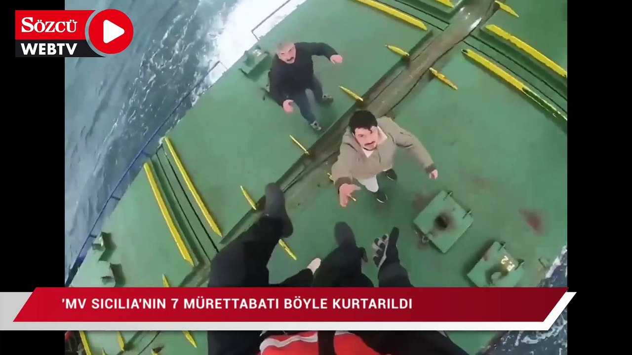 “MV Sicilia” isimli yük gemisinin 7 mürettebatı Sahil Güvenlik Komutanlığı ekiplerimizce kurtarıldı