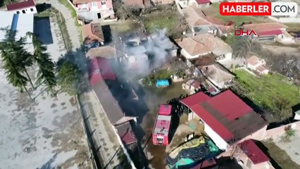 Edirne'de Sütün Ocakta Unutulmasıyla Çıkan Yangında Ev Kullanılamaz Hale Geldi