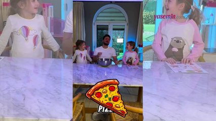 Anıl Altan'dan ikiz kızlarıyla gülümseten oyun! Cevabı bilmesin diye...