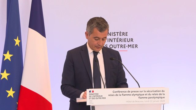 Parcours de la flamme olympique: Gérald Darmanin affirme prendre très au sérieux les menaces des mouvements de contestations comme Soulèvements de la Terre, Saccage 2024 et Dernière Rénovation