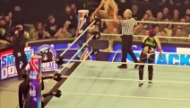 Asuka botch Charlotte Flair injury footage OFF AIR - WWE SMACKDOWN 12/8/2023