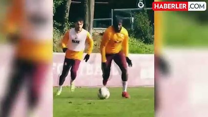 Galatasaray'ın yıldız futbolcusu Ndombele antrenmanda göz doldurdu