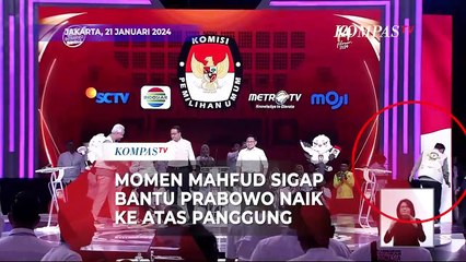 Momen Mahfud Sigap Bantu Prabowo Naik ke Atas Panggung Debat Cawapres