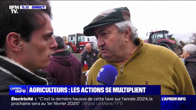 On assiste à une destruction de notre agriculture : Les agriculteurs toujours mobilisés sur l'A64 avant la réception de la FNSEA par Gabriel Attal