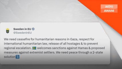 Sweden sokong penyelesaian dua negara antara Palestin dan Israel