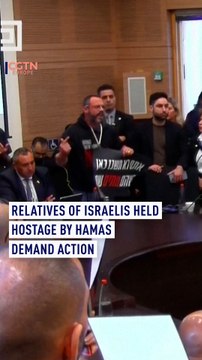 Relatives of Israelis being held hostage by Hamas have stormed an Israeli parliament panel.