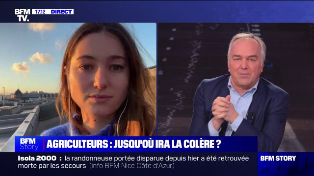 La militante écologiste Camille Étienne note un deux poids, deux mesures dans la répression des actions des agriculteurs et celles des activistes écologistes