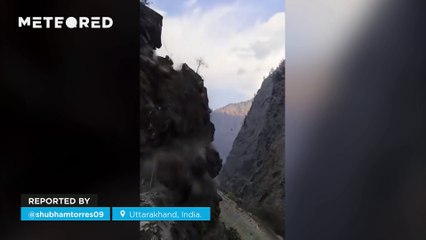 Impressive rockfall Uttarakhand, India